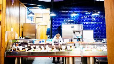 Mark Williams Fishmonger trader sorting fish