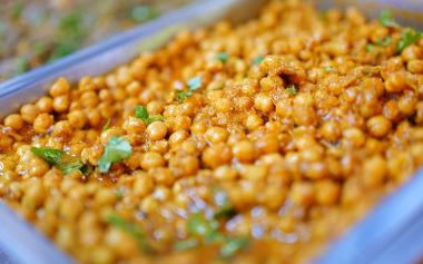 Channa masala close up