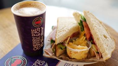 Coffee and sandwich