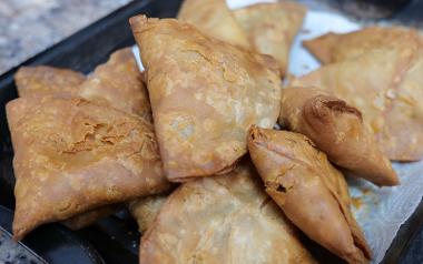 Samosas close up