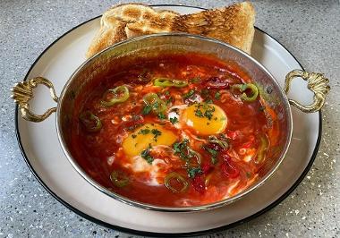 Close up of Turkish Menemen