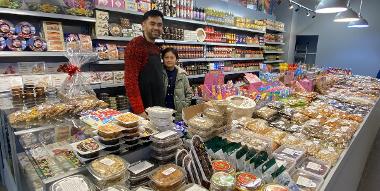 Y and S Sweets and Nuts - trader behind stall