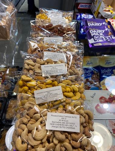 Assortment of bagged nuts