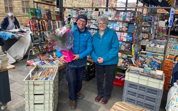 Derek with Councillor Carol Henshaw