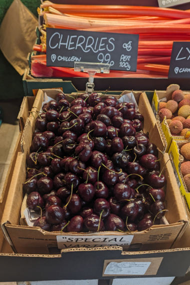 Basket of cherries