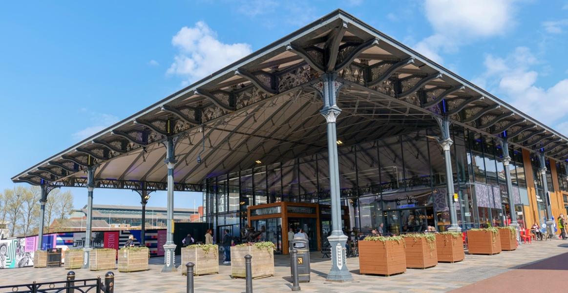 Preston Market Hall entrance