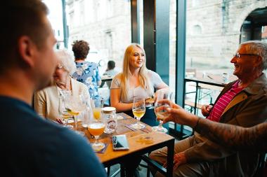 People enjoying a drink