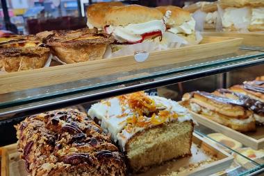 Selection of cakes at Cherry Pie